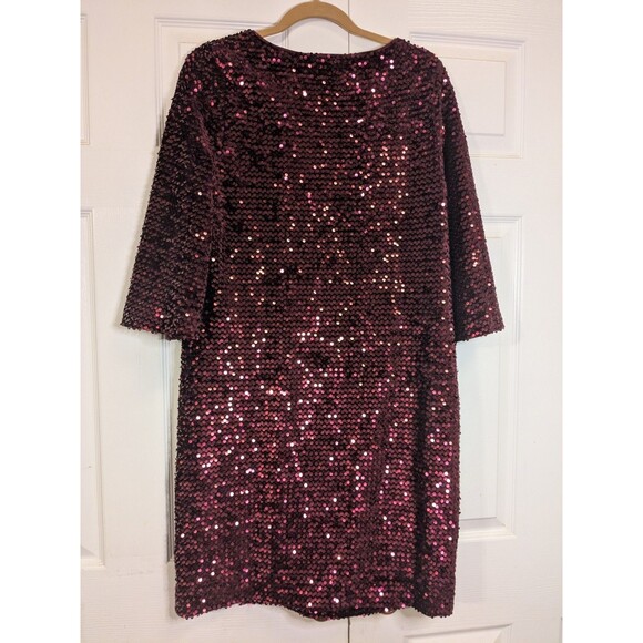 Chicos Stretch Velvet Sequin Chianti Dress - Picture 6 of 8